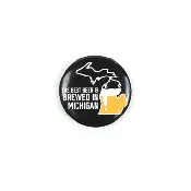 Brewed in Michigan Bottle Opener Magnet