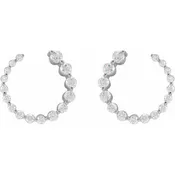 14K Gold Lab Grown Diamond Front-Back Earrings