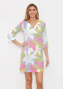 Aloha (26038) ~ Banded 3/4 Sleeve Dress