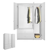 Alta Wardrobe Armoire – 3 Doors and 2 Drawers with Right-Opening Design