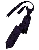 Amethyst Tapestry Pre-Tied Skinny Tie
