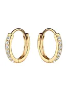 14k GP CZ Huggie Hoops