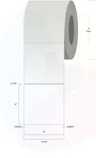 Item #4X4CTTP12 4"x 4" - Coated thermal transfer labels, 12" rolls, 2 rolls per carton