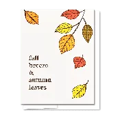 Autumn Card — Quick Brown Fox Letterpress