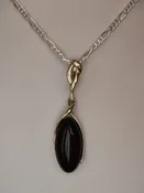 Amber and Sterling Silver Necklace