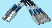 12G External HD Mini-SAS Dual Host (2)SFF-8644 to (4)SFF-8644 External HD Mini-SAS Drive Cable | (B-5124)