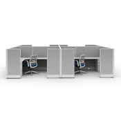 8' x 6' Cubicles - Global Compile 4-Person Station (ATWPOP142)