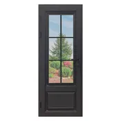 Alexues Aluminum 6 Lite Single Entry Door with Clear Glass