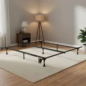 Cadre de lit double/double XL/grand en métal (pieds glissants)