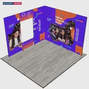 10ft Folding SEG Backwall Kit with Short Side Returns