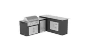 M6 L-Shape Refrigeration Island & Storage Bar