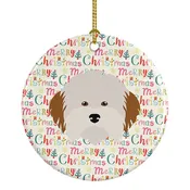 Havanese Dog Merry Christmas Ceramic Ornament