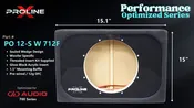 DD Audio 712f Box: Sealed 12" Wedge Enclosure