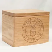 Standard Military Wood Urn –  Oak Natural Stain