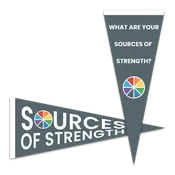 Sources of Strength Pennant Flag