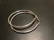 30mm/3.0 Sterling Silver Snap Hoop Earrings