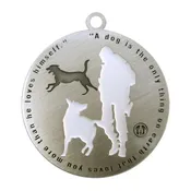 Best Friend Dog Id Tag Antique Silver Finish
