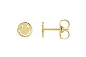 14K Smiley Face Studs