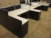Used Benching Desks – Frosted Dividers