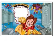 Mini Super Heroes 8 1/2" x 14" Children’s Placemats (500 units)