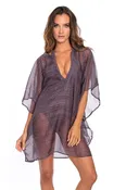 Feathers Print Goddess Cover Up