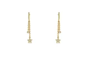 Dangling Diamond Star Earrings - Gold 'N I