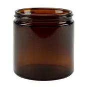 16 oz Amber Straight-Sided Jars 89-400 Finish