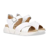 Giovanni Fabiani Women's Eden Smooth White Leather Sandal