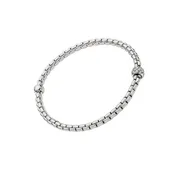 Fope Eka Collection Flex'it Bracelet with Pavé White Diamonds, 18K White Gold