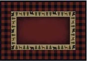 Hearth Rug - Hearth Country – Red Plaid, Deer, Bears (11015)