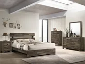 4 Piece rustic brown bedroom set