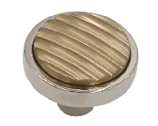 101 PN/SB Round Knob Polished Nickel/Satin Brass