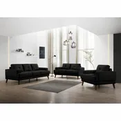 ANZIO BLACK LEATHER SET