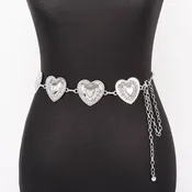 Heart Out West Silver Concho Chain Belt