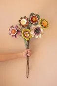 6 FELT FLOWERS