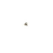 3-ball triangle threadless end in 14k white gold, small/2mm