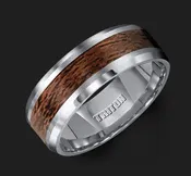 11-2799c triton wood inlay tungsten wedding band