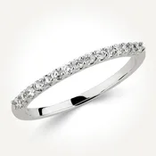 10KT White Gold Band 0.21 CT. T.W.