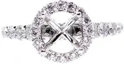 1.40ct 18k Round Diamond Setting
