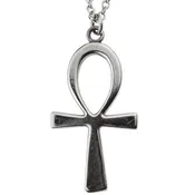 Ankh Silver-dipped Pendant Necklace on Rolo Chain Jason Main