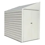 Arrow Yardsaver 4 x 7 ft. Galvanized Steel Lean-To Outdoor Storage Shed, Eggshell