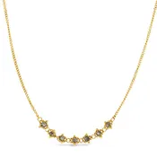 Amáli Grey Diamond Petite Textile Necklace