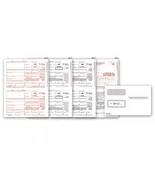 ABC 1099-MISC Tax Forms &amp;amp; Self-Seal Envelope Kit, 4-Part Filing Set, 50 Sets Pack, Includes Copy A/B/C, 1096 Transmittals, Laser &amp;amp; Inkjet Compatible