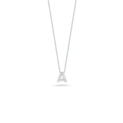 16-18" 18K WHITE GOLD PAVE DIAMOND LOVE LETTER "A" TOTALING 0.06CTS *Comes in all letters - Email for availability*
