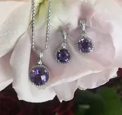 Amethyst Earring & Pendant Set — ROGERS & CO. fine jewelry and design: Missoula, MT: Jewelry Store, Engagement Rings, Chalet Jewelers