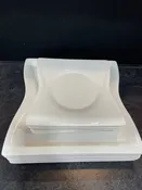 11 PC PLATE SET WHITE PORCELAIN WAVY EDGES