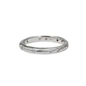 2.5mm Modeled Band in Palladium with White Diamonds