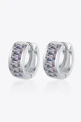 1.8 Carat Moissanite 925 Sterling Silver Huggie Earrings