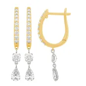 0.97ct 14K Yellow Gold Lab Grown Diamond Earrings