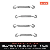 1/2 Inch TURNBUCKLES 4PC SET